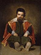 Diego Velazquez A Dwarf Sitting on the Floor (Don Sebastian de Morra) (df01) USA oil painting artist